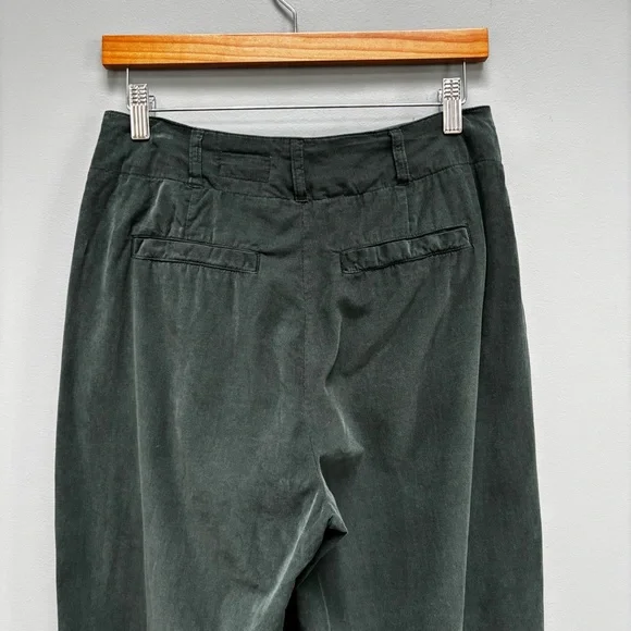 Marine Layer Flora Micro Corduroy Trouser in Dark Green Gables 4 - Picture 10 of 12